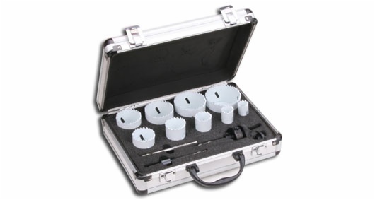 13pc Bi-Metal hole saws kit, aluminum case packing