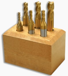 6PC Inch Size 4 Flutes End Mills Set with Extended Shank