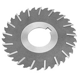 Inch size HSS metal slitting saw with side chip clearance (staggered teeth)