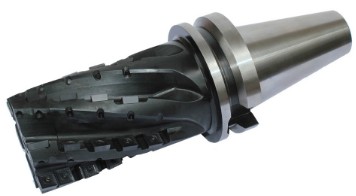 GPX Spiral end mill cutter with indexable inserts