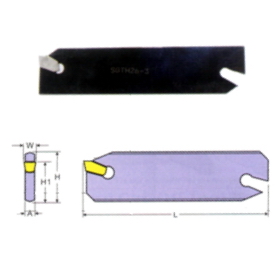 Adjustable blades for self-lock cut-off inserts