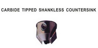 Carbide tipped shankless countersink