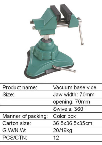 Vacuum base vice