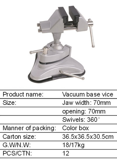Vacuum base vice