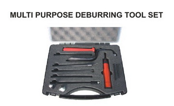 Multi-purpose deburring tool set