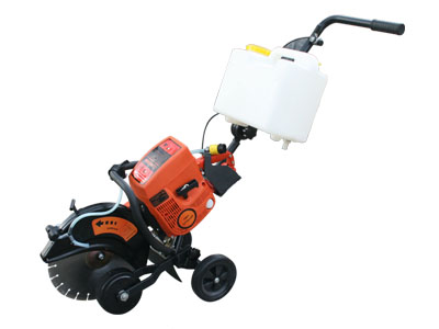 Gasoline cut-off saw with single-handle Push Cart