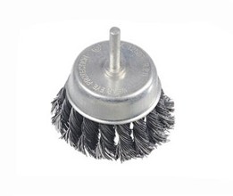 Wire cup brushes, knotted with shaft 311-110-109