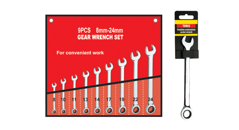 Superior quality gear wrench set 9 pcs