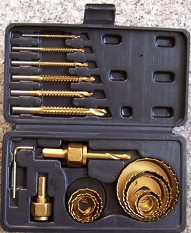 Drill saw and hole saw combination set