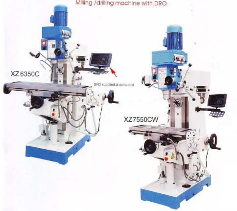 Milling/drilling machine with DRO