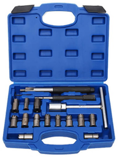 17pc Diesel Injector Seat Cutter Set Universal Tool Kit